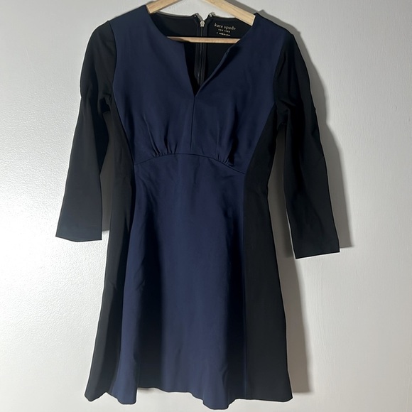 Kate Spade Colorblock A-Line Ponte Dress - Picture 3 of 8